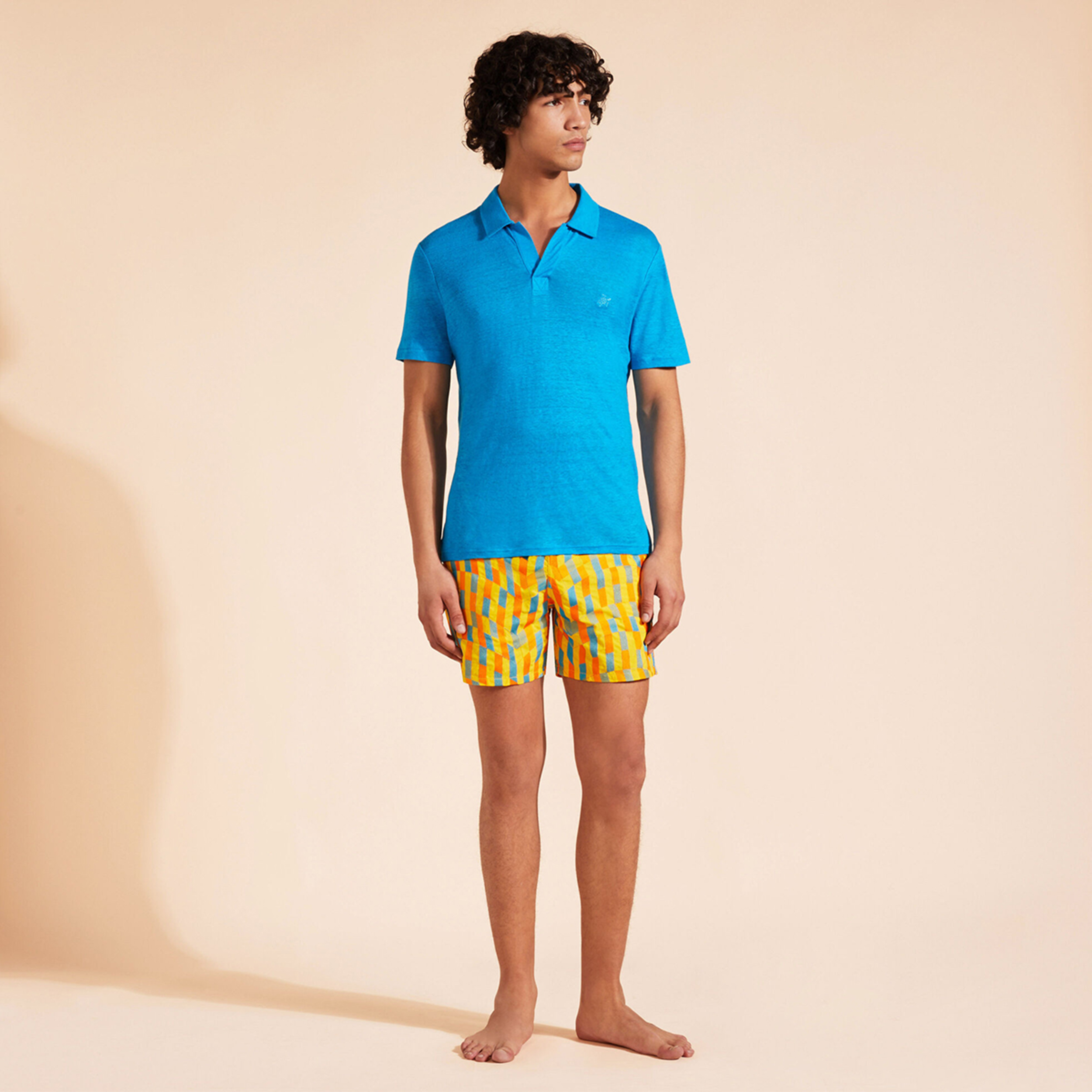 Resim Erkek Pyramid Keten Polo PYRE9O00-398 | Vilebrequin