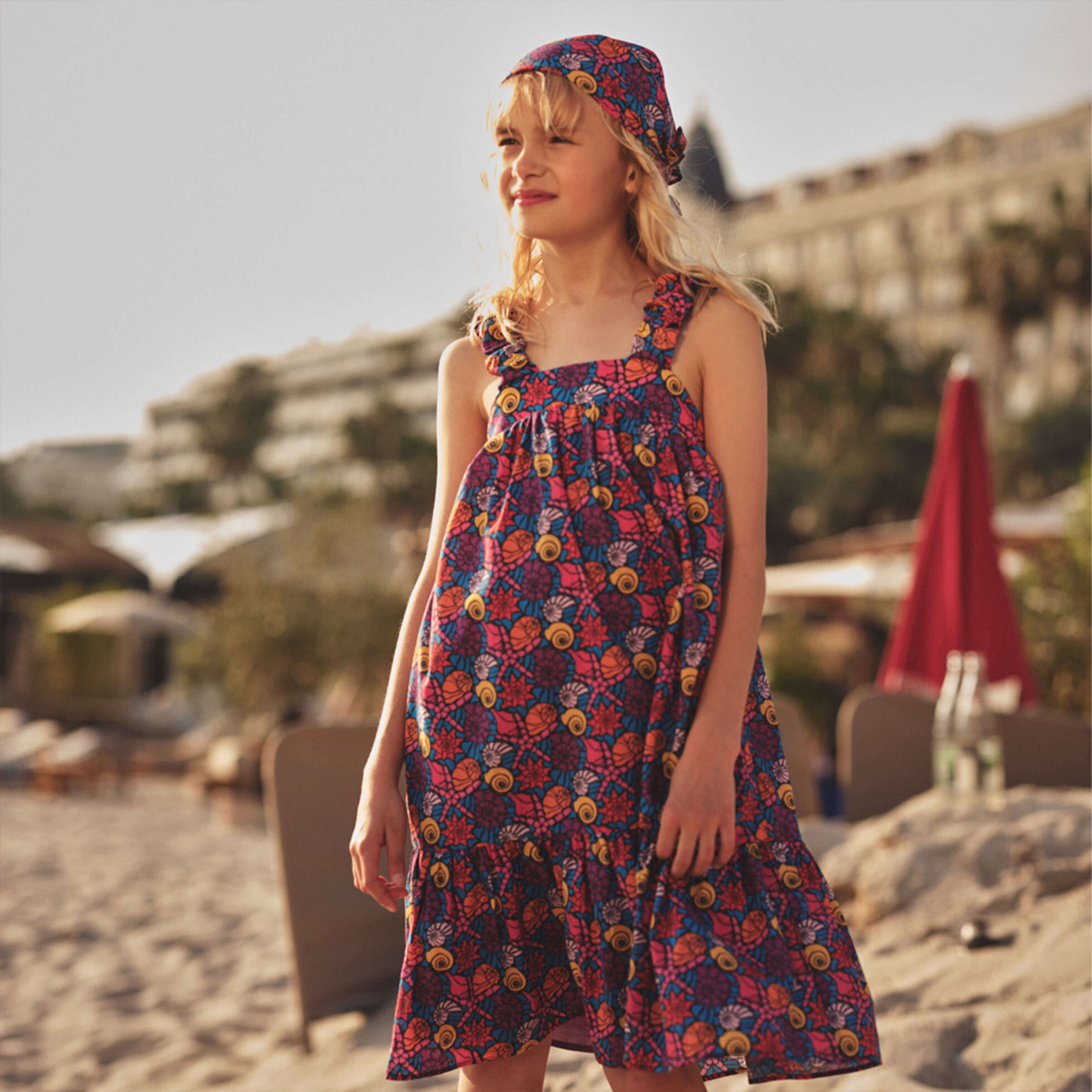 Resim Kız Çocuk Noumea Sea Shells Gazelle Elbise GZEAV227-390 | Vilebrequin
