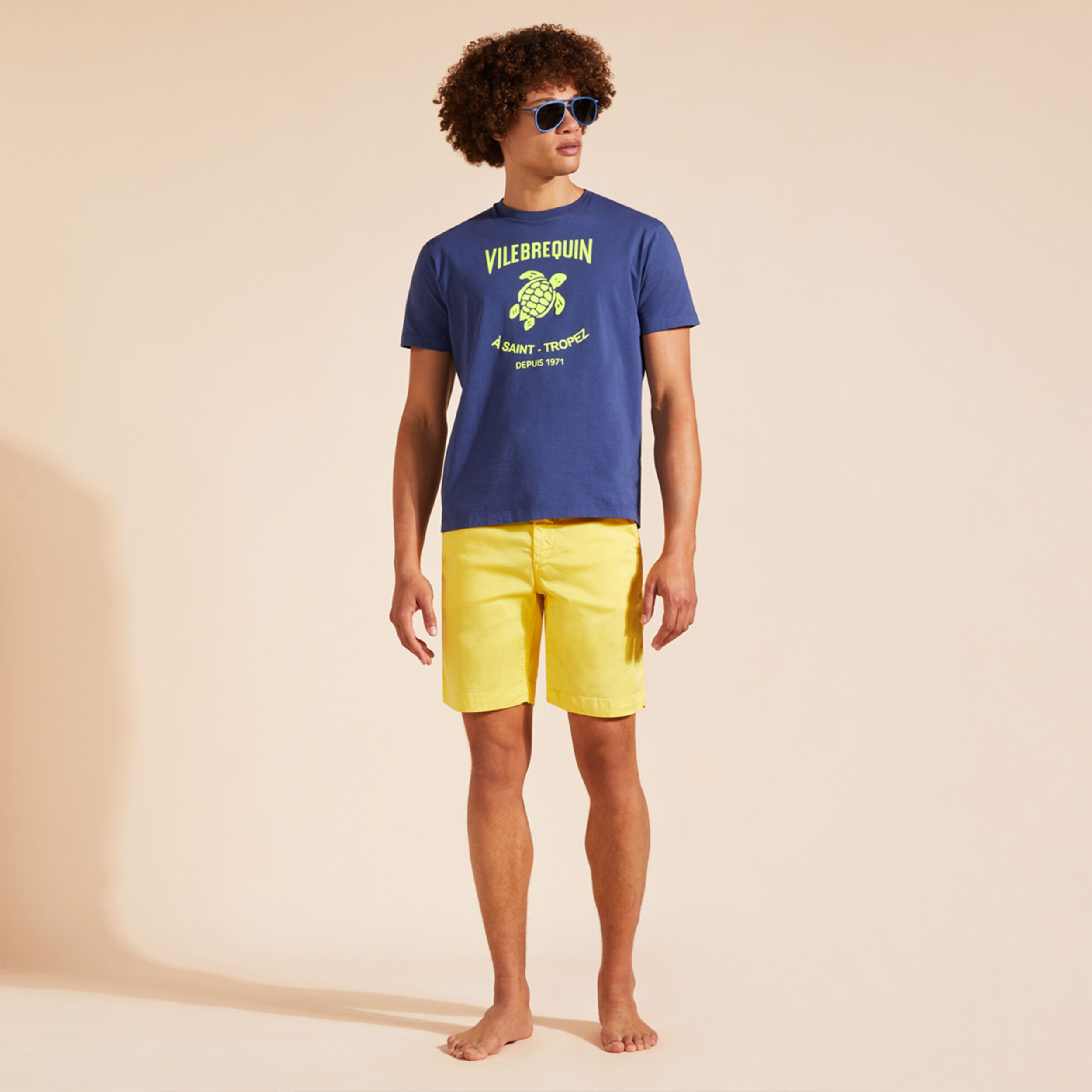Resim Erkek Turtle Logo Portisol Tişört PTSAP379-388 | Vilebrequin