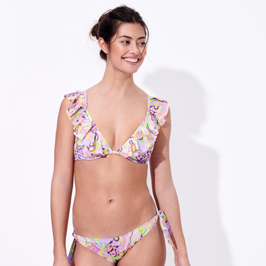 Resim Kadın Rainbow Flowers Lizzy Bikini Üstü