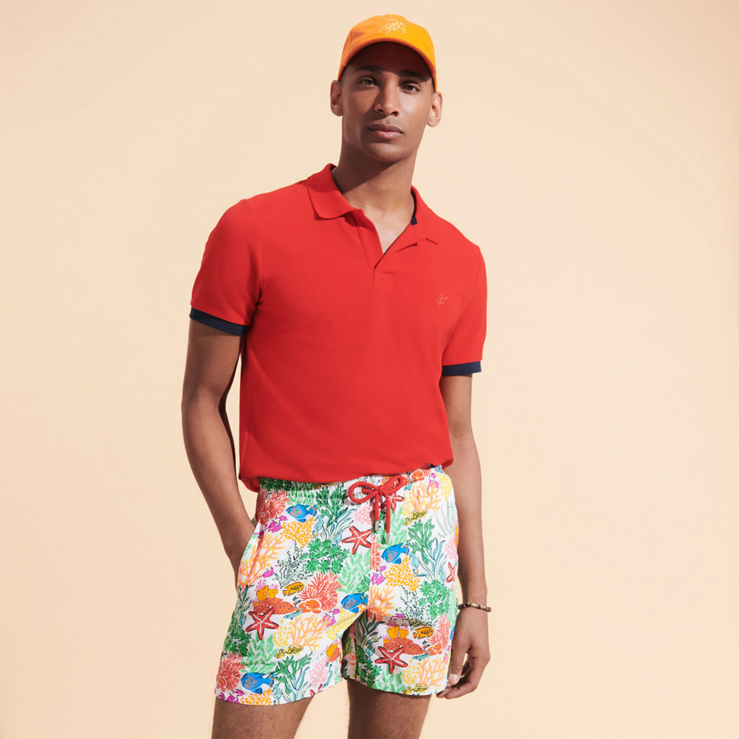 Resim Erkek Moorea Fonds Marins Multicolores Mayo MOOH3B34-010 | Vilebrequin