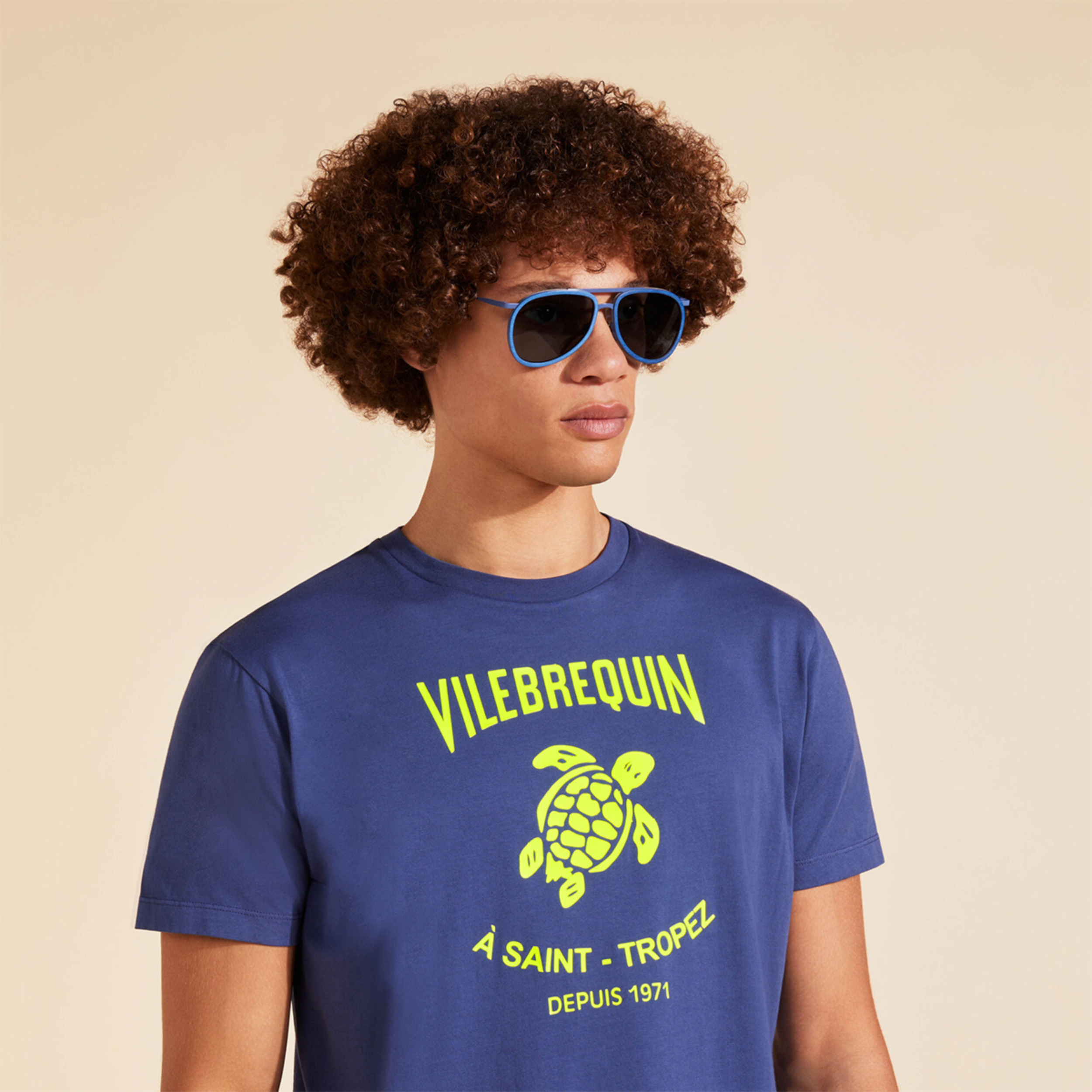 Resim Erkek Turtle Logo Portisol Tişört PTSAP379-388 | Vilebrequin